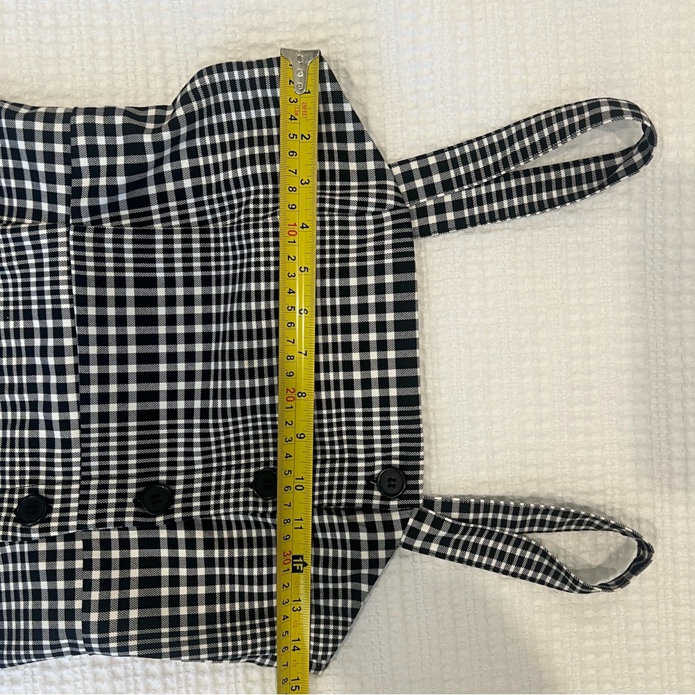 H&M Divided black white plaid pinafore dress - Picture 4 of 6